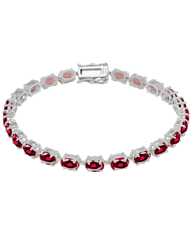 Macy's Garnet (12.65 ct. t.w.) Bracelet in Sterling Silver