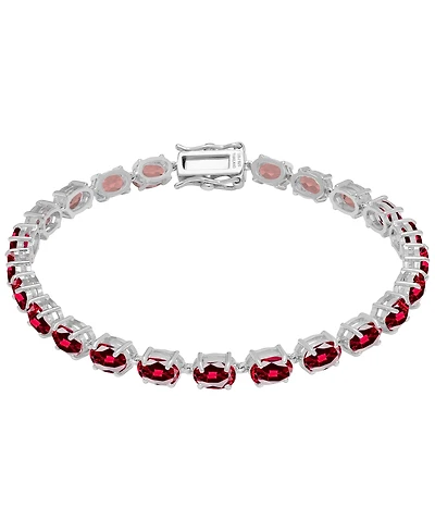 Macy's Garnet (12.65 ct. t.w.) Bracelet in Sterling Silver