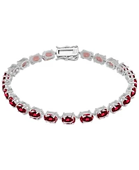 Macy's Garnet (12.65 ct. t.w.) Bracelet in Sterling Silver