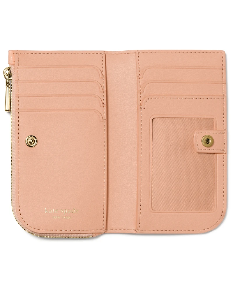 kate spade new york Devin Saffiano Leather Small Slim Bifold Wallet