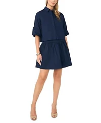 1.State Womens Cotton Button Down Shirt Mini Skirt