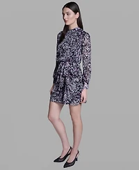 Bcbg Women's Chiffon Side-Knot Mini Dress