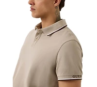 Guess Men's Pique Cuff Short-Sleeve Polo Shirt