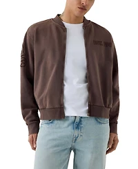 Guess Men's Zip Patch Logo Sweatshirt