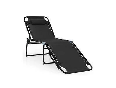 Boyel Living Foldable Recline Lounge Chair with Adjustable Backrest and Footrest
