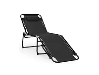 Boyel Living Foldable Recline Lounge Chair with Adjustable Backrest and Footrest