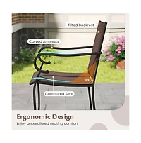 Boyel Living Outdoor Counter Height Bar Stools Set of 2 with Breathable Mesh Fabric