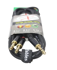 ProX Xc-SYP10 10' 1/4" Trs-m Stereo to Dual 1/4" Ts-m Unbalanced High Performance Audio Y Cable