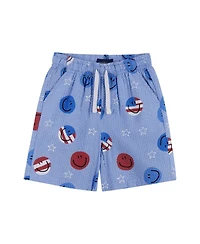Andy & Evan Toddler Boys Short Sleeve Patriotic Smile Seersucker Set