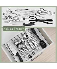 Sorbus Expandable Silverware Organizer – Multipurpose Flatware and Kitchen Storage Solution - with 6 compartments and 2 expandable slots