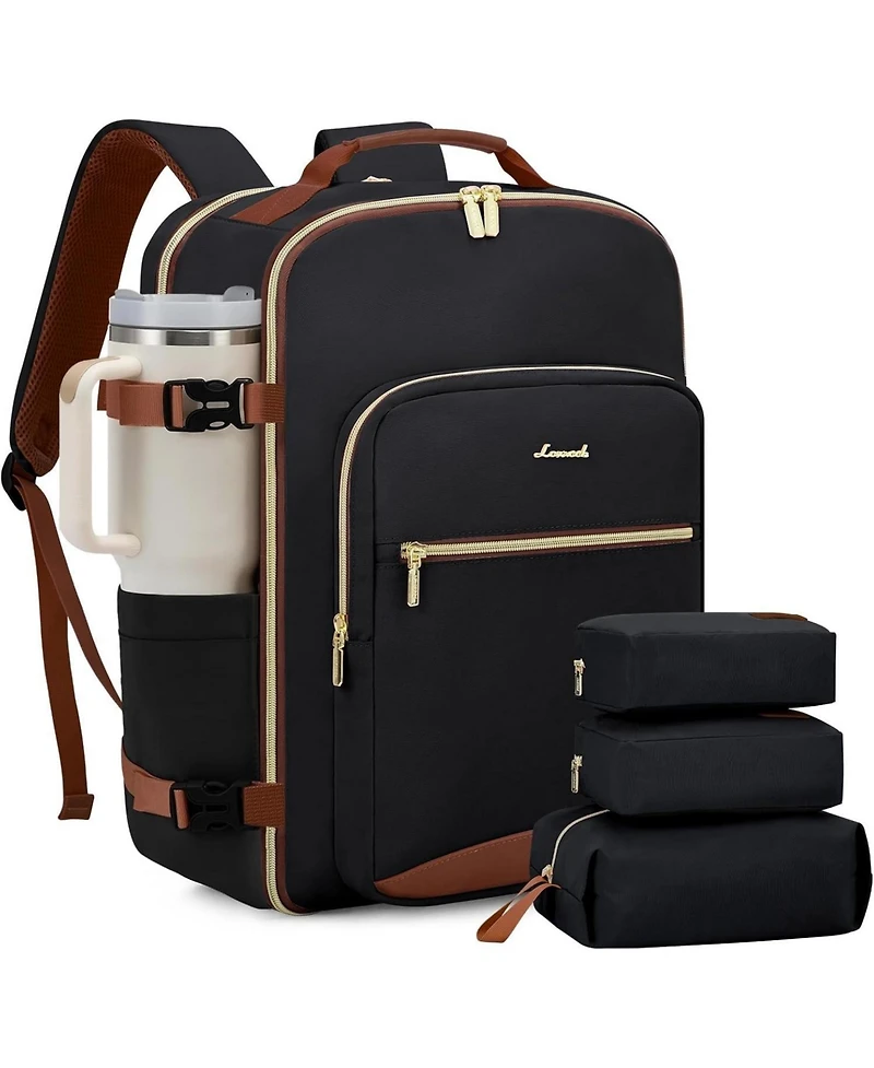 Lovevook 40L Travel Backpack for Women and Men, Airline Approved Carry On Luggage with 3 Packing Cubes, Tsa Overnight Bags