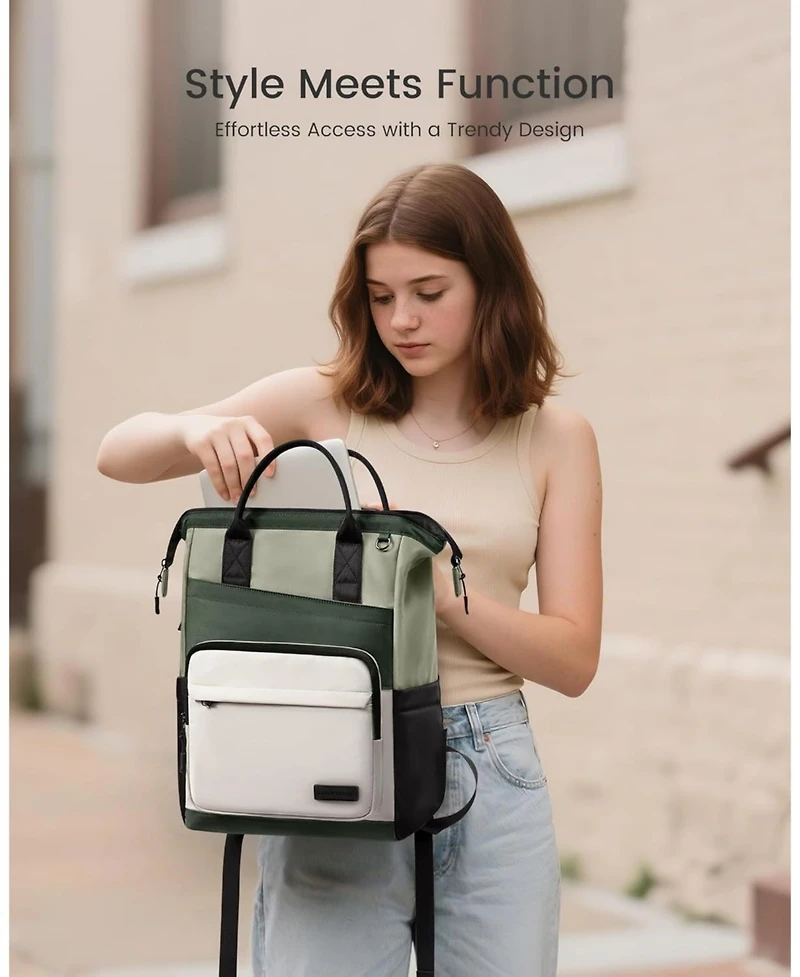 Lovevook Laptop Backpack for Women, 15.6 Inch Travel Backpack for Work College Business, Water Resistant Teacher Nurse Bag