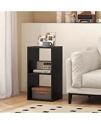 Gymax 2PCS -Cube Bookshelf Modern Vertical Bookcase w/ Anti-tipping Kits