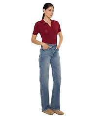 KanCan Women's Ophelia High Rise True Straight Jeans