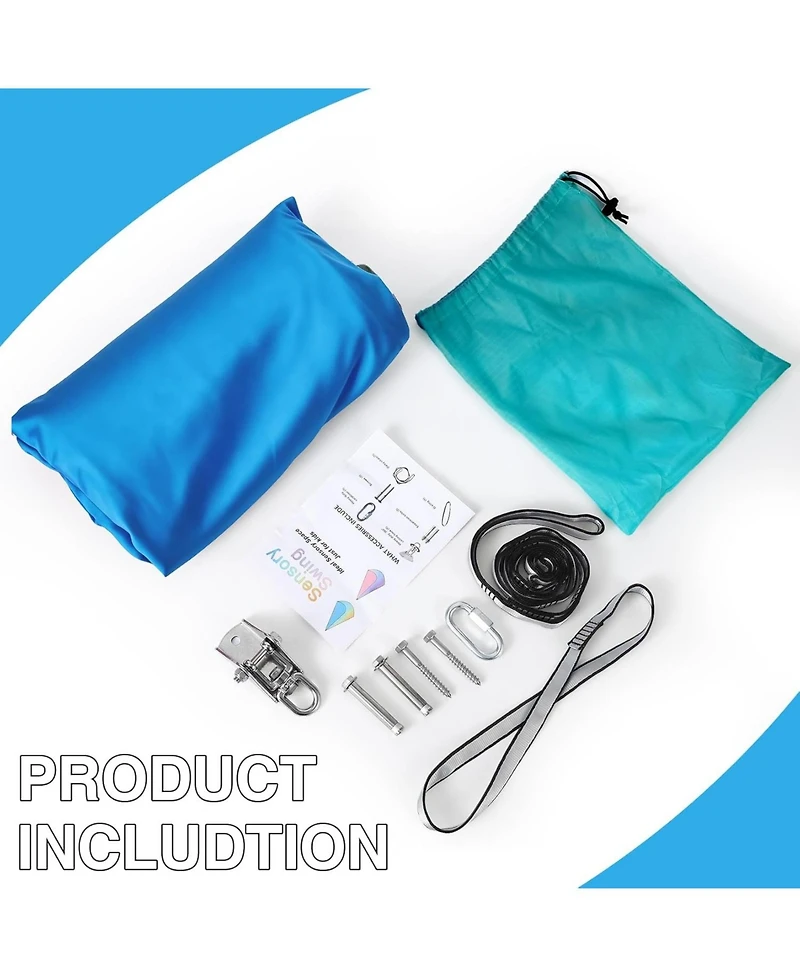 gaomon Sensory Swing for Kids and Adults, Indoor Sensory Swing for Hug Like Calming Effect, Double Layered Soft Fabric and Heavy Duty Hardware