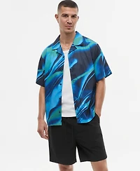 Mode of One Men's Printed Camp Shirt, Macy's Exclusive