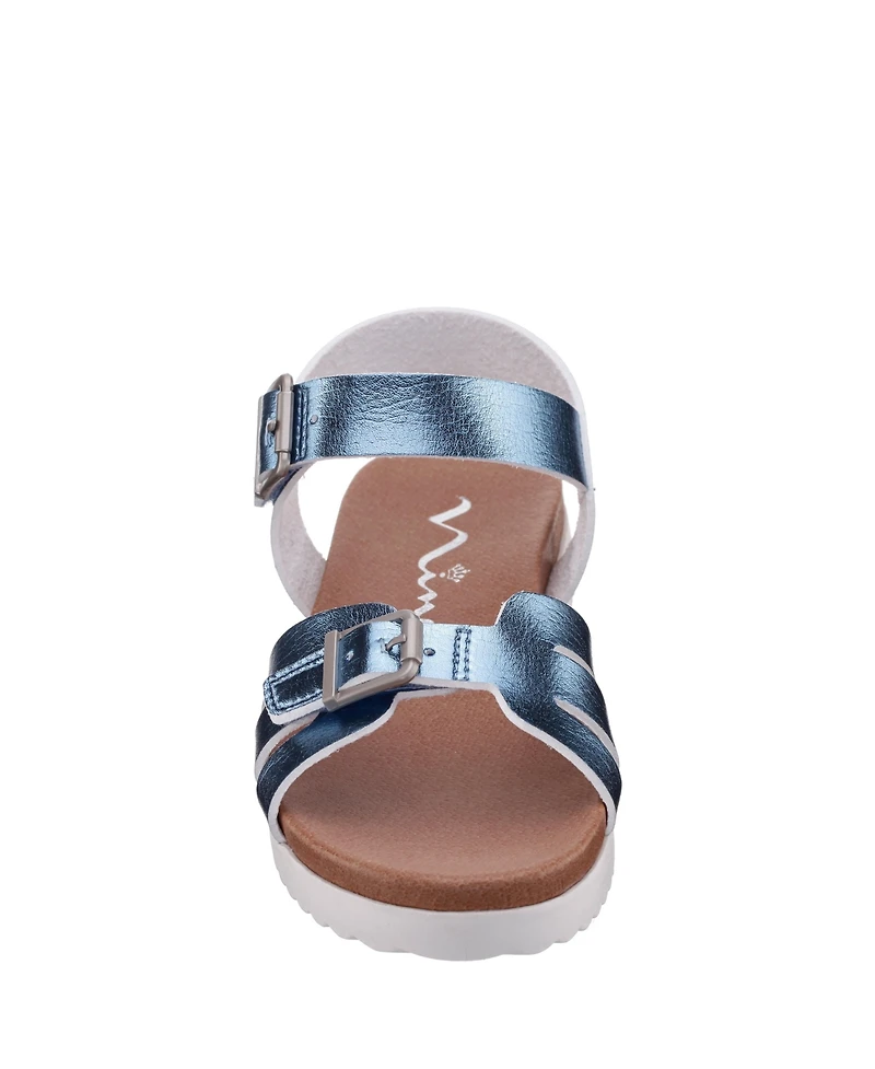 Nina Big Girls Lacey Season Fastening Strap Sandals