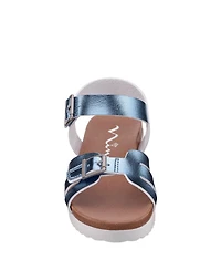 Nina Big Girls Lacey Season Fastening Strap Sandals