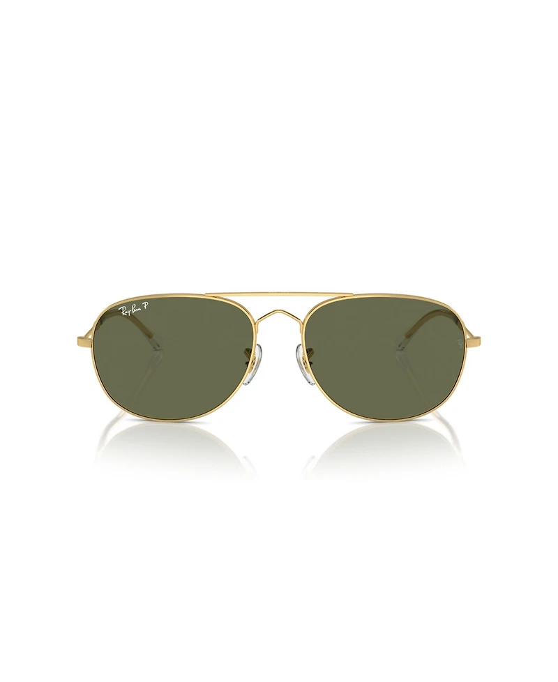 Ray-Ban Unisex Polarized Bain Bridge Pilot Sunglasses, RB3735