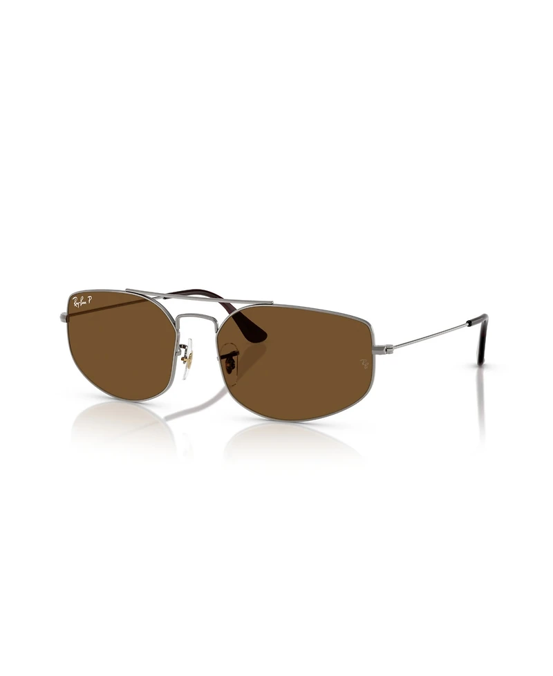 Ray-Ban Unisex Polarized Explorer V Geometric Sunglasses, RB3845