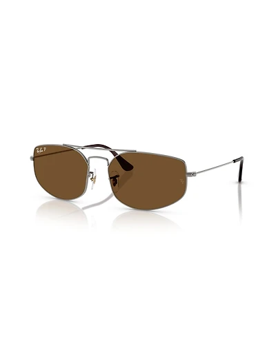 Ray-Ban Unisex Polarized Explorer V Geometric Sunglasses, RB3845