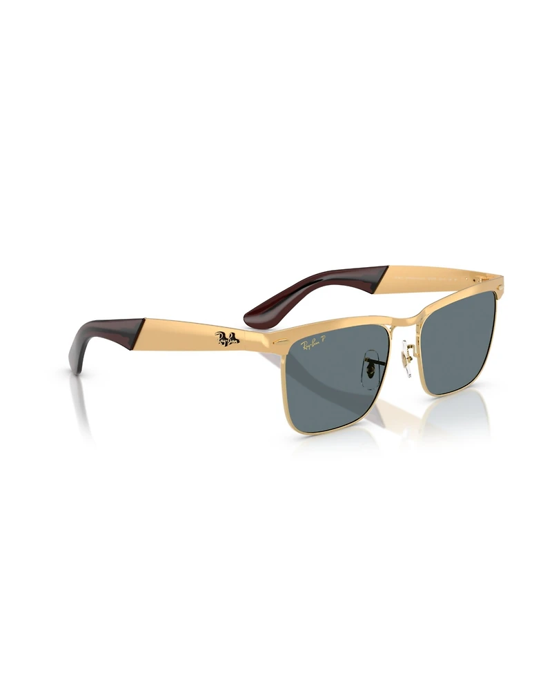 Ray-Ban Unisex Polarized Wayfarer Deluxe Square Sunglasses, RB3875