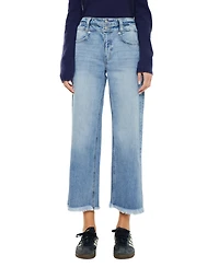 KanCan Women's Gretchen Ultra High Rise Wide Leg Jeans
