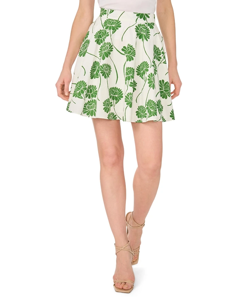 1.state Women's Circle Printed A-Line Mini Skirt