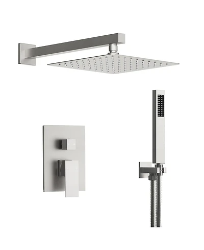 Everstrein 10" Rain Shower Head High Pressure Wall Mount Shower System Bathroom Shower Faucet Set