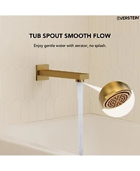 Everstrein Wall Mounted 10" Shower System Bathtub Set High Pressure Rain Shower Head