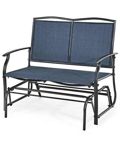 Gymax Patio Glider Rocking Bench Double 2 Person Chair Loveseat Garden