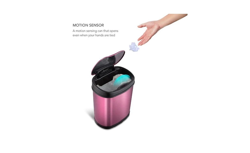 Ninestars Oval Motion Sensor Trash Can 3.2 Gallon