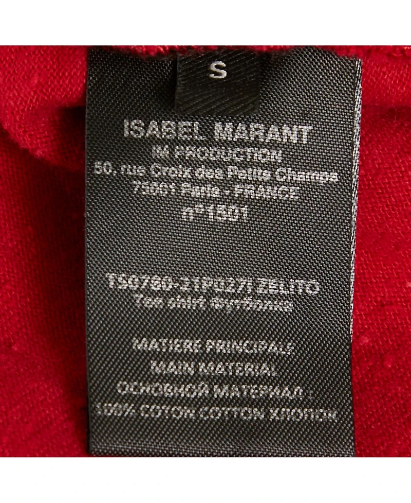 Pre-Owned Isabel Marant Women's Slub Cotton Zelito Knotted T T-Shirt