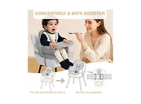 Kinder King 8-in-1 Baby High Chair Converts to Booster Seat and Kids Table Set with Removable Tray