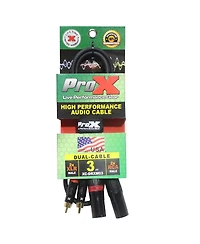 ProX Xc-DRXM03 3' Dual Rca-m to Dual XLR3-m Unbalanced High Performance Audio Cable