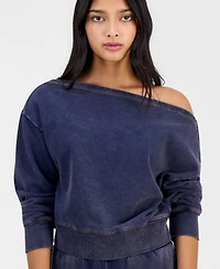 And Now This Petite Off-The-Shoulder 3/4-Sleeve Sweatshirt, Macy's Exclusive