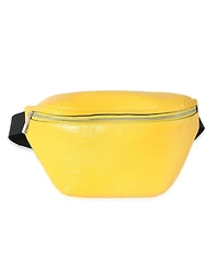 Pre-Owned Fendi Yellow Calfskin Ff 1974 Embossed Belt Bag