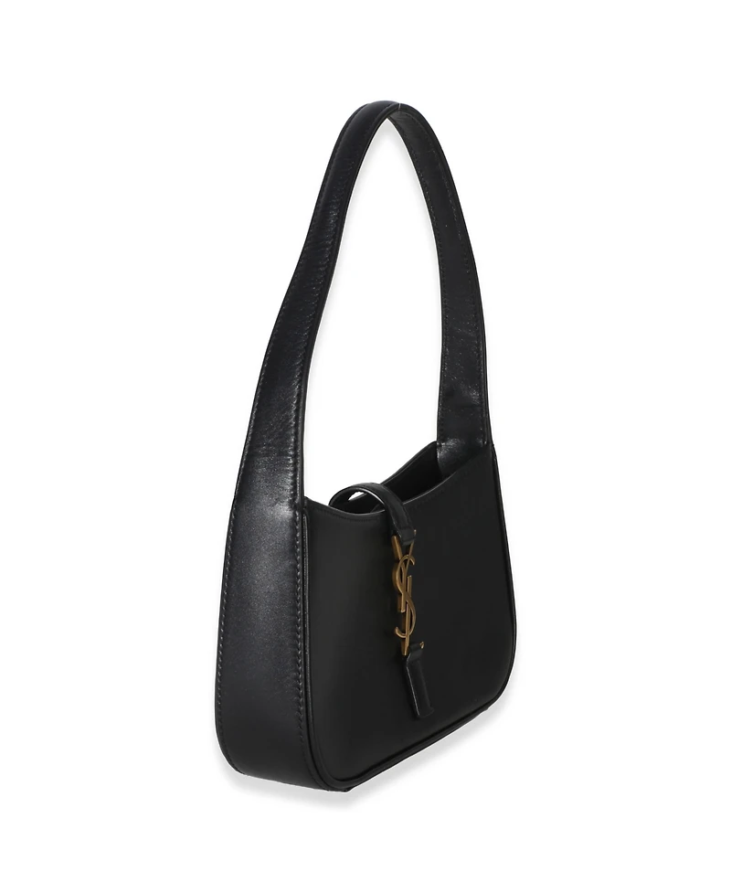 Pre-Owned Saint Laurent Black Smooth Calfskin Mini Le 5 A 7 Hobo