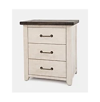 Jofran Madison County Rustic Solid Wood Farmhouse Usb Charging Nightstand