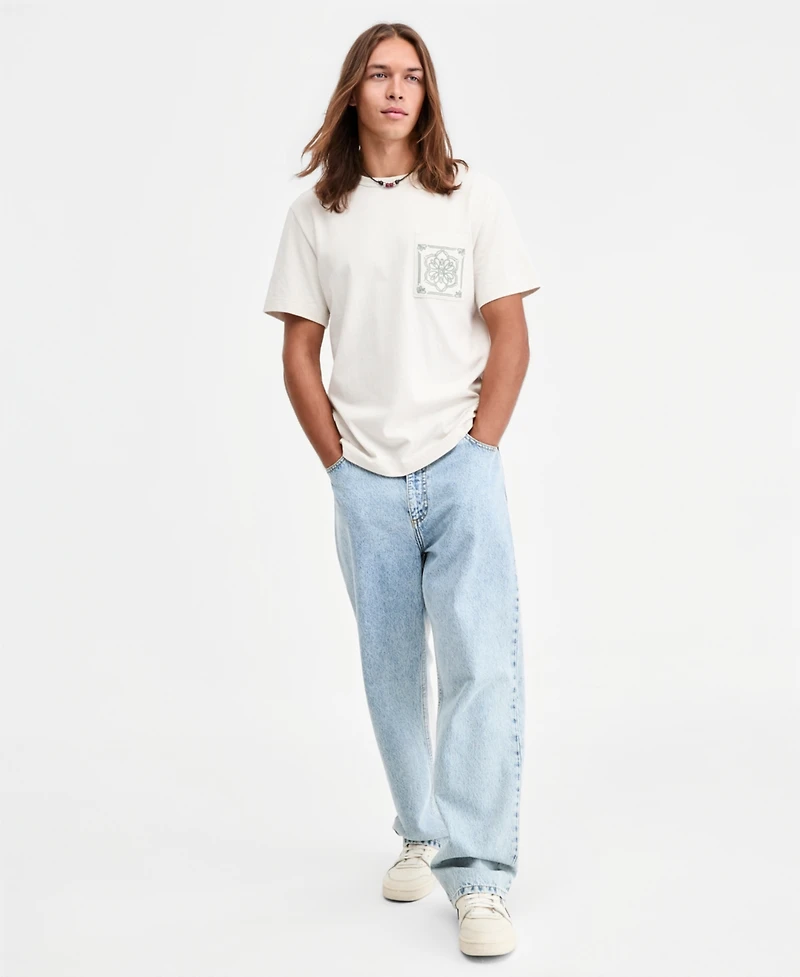 Sun + Stone Men's Pocket Medallion Embroidered T-Shirt, Macy's Exclusive