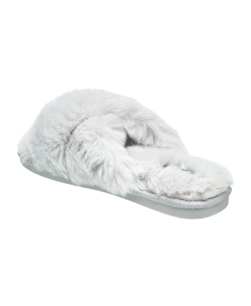 Nine West Women's X-Band Faux Fur Slippers