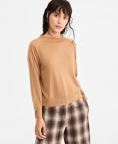 Emme Marella Women's Crewneck Raglan-Sleeve Wool Sweater