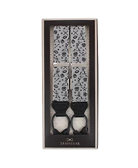 Trafalgar Men's Batter Up Novelty Baseball Silk Button End Suspenders