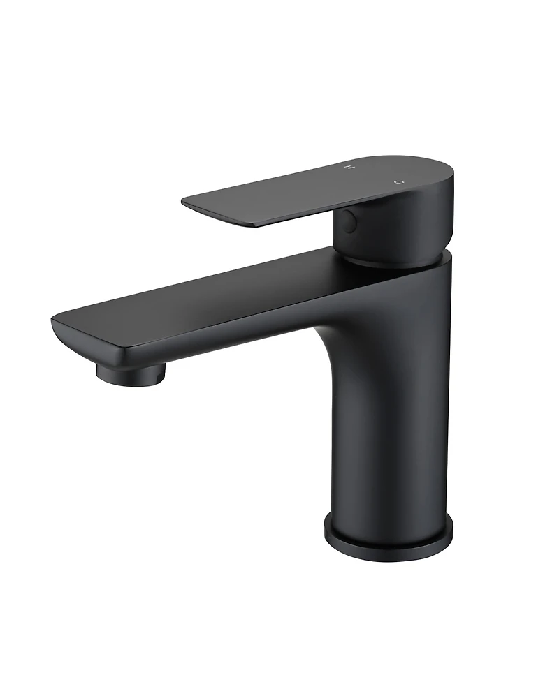 Midola Single Handle Lavatory Basin Sink Faucet with Matte Black Finished, Fingerprints and Water Spot Resistant for Bathroom