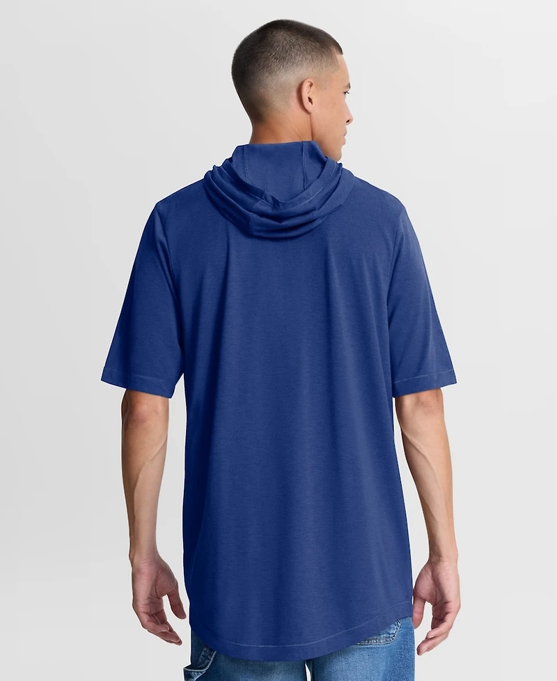 Nike Men's Royal Chicago Cubs Arched Wordmark Tri-Blend Hooded T-Shirt