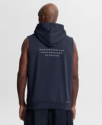 Nike Men's Navy New England Patriots Sideline Standard Issue Dri-fit Sleeveless Hoodie