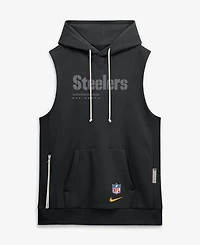 Nike Men's Black Pittsburgh Steelers Sideline Standard Issue Dri-fit Sleeveless Hoodie