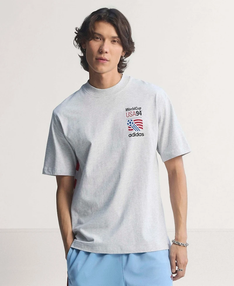 Adidas Men's Gray Usmnt 1994 World Cup Graphic T-Shirt