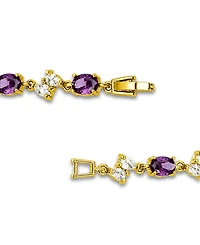 Macy's Pear, Oval Amethyst Cubic Zirconia Bracelet
