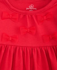 First Impressions Baby Girls' 0M-24M Long-Sleeve Bows Dress, Macy's Exclusive